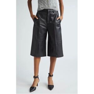 Vince‎ Leather Bermuda Shorts Black 2